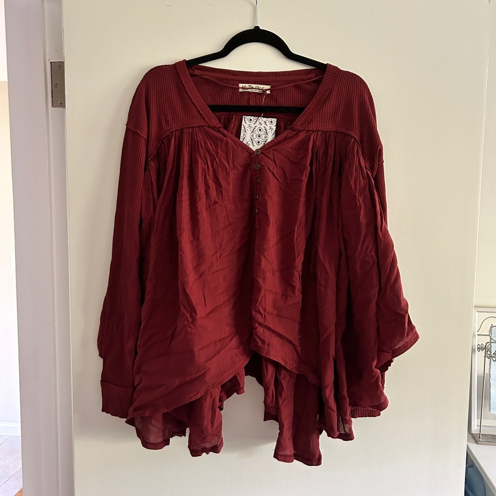 Free people cranberry XS shirt